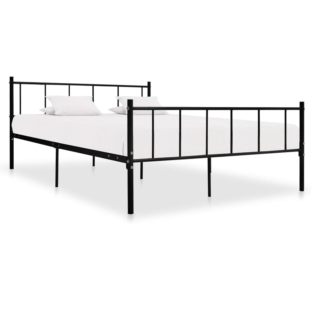 vidaXL Bed Frame Black Metal 180x200 cm
