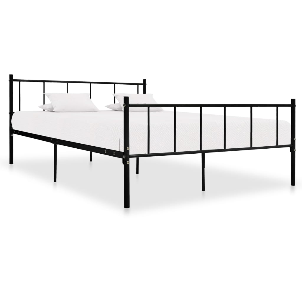 vidaXL Bed Frame Black Metal 180x200 cm