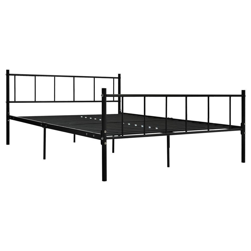 vidaXL Bed Frame Black Metal 180x200 cm
