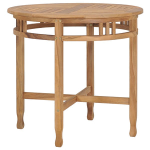 vidaXL 3-Piece Garden Dining Set with Seat Cushions Solid Teak Wood