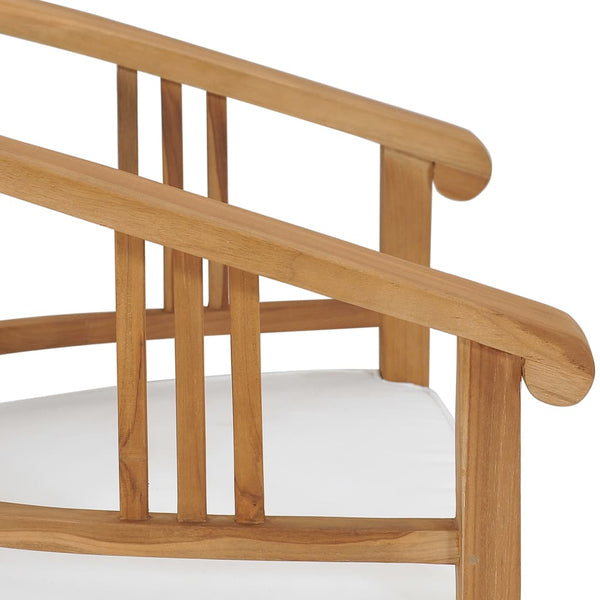 vidaXL 3-Piece Garden Dining Set with Seat Cushions Solid Teak Wood