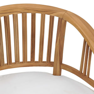 vidaXL 3-Piece Garden Dining Set with Seat Cushions Solid Teak Wood