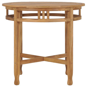 vidaXL 3-Piece Garden Dining Set with Seat Cushions Solid Teak Wood