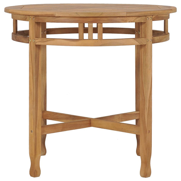 vidaXL 3-Piece Garden Dining Set with Seat Cushions Solid Teak Wood