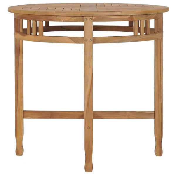 vidaXL 3-Piece Garden Dining Set with Seat Cushions Solid Teak Wood