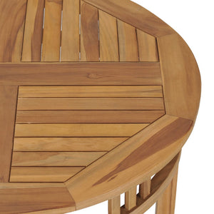 vidaXL 3-Piece Garden Dining Set with Seat Cushions Solid Teak Wood