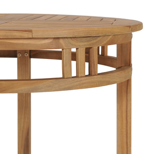 vidaXL 3-Piece Garden Dining Set with Seat Cushions Solid Teak Wood