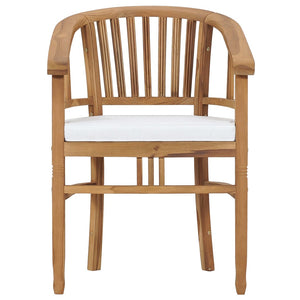 vidaXL 3-Piece Garden Dining Set with Seat Cushions Solid Teak Wood