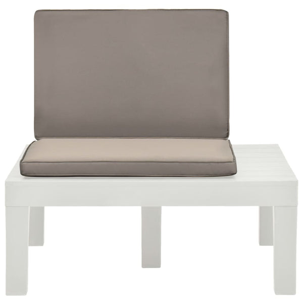 vidaXL Garden Chairs with Cushions 2 pcs. Plastic White