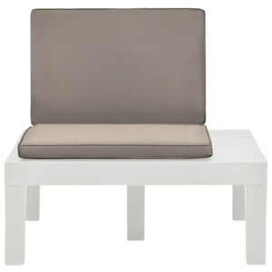 vidaXL Garden Chairs with Cushions 4 pcs. Plastic White