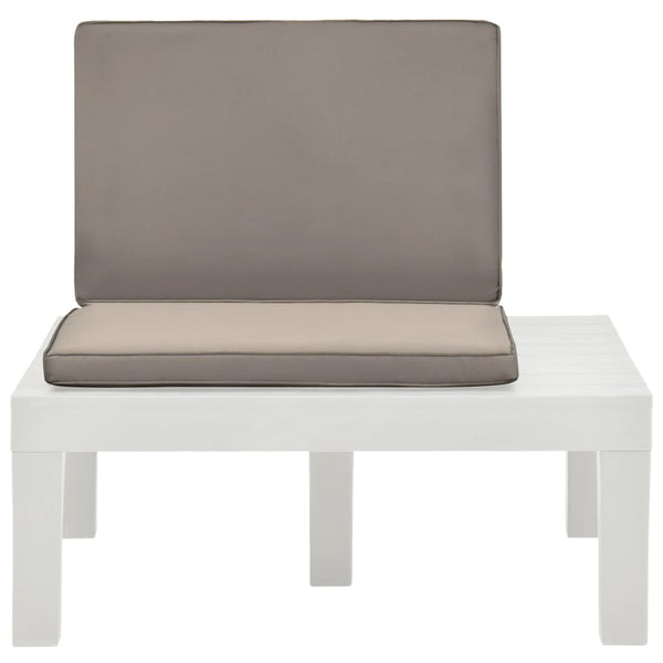 vidaXL Garden Chairs with Cushions 4 pcs. Plastic White