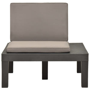 vidaXL Garden Chairs with Cushions 4 pcs. Plastic Anthracite