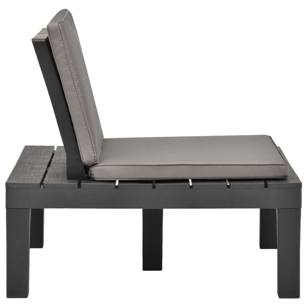 vidaXL Garden Chairs with Cushions 4 pcs. Plastic Anthracite