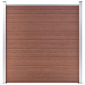 vidaXL WPC Fence Set 1 Square + 1 Slanted 273x186 cm Brown