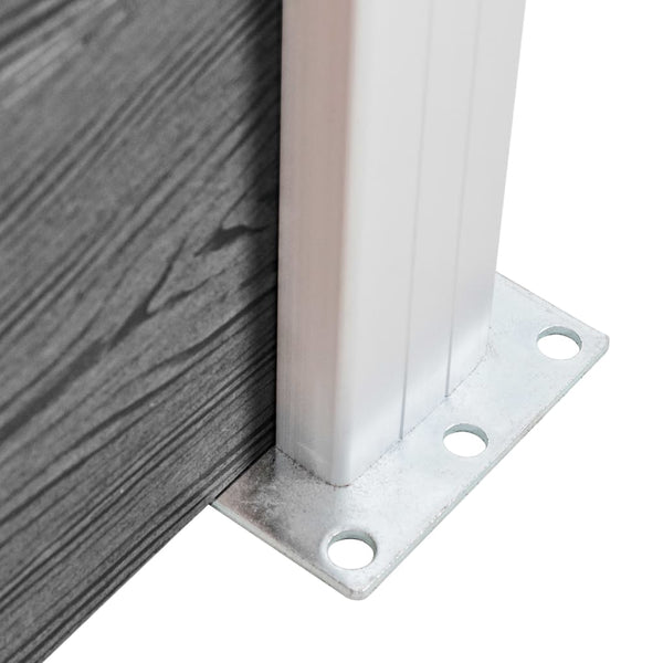 vidaXL WPC Fence Set 1 Square + 1 Sloped 273x186 cm Grey