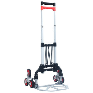 vidaXL Stair Climbing Hand Truck Foldable 70 kg Aluminum Silver