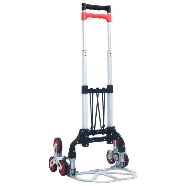 vidaXL Stair Climbing Hand Truck Foldable 70 kg Aluminum Silver