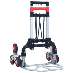 vidaXL Stair Climbing Hand Truck Foldable 70 kg Aluminum Silver