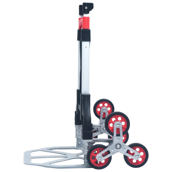 vidaXL Stair Climbing Hand Truck Foldable 70 kg Aluminum Silver
