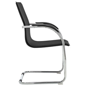 vidaXL Cantilever Office Chair Black Faux Leather
