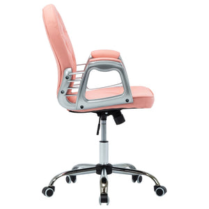 vidaXL Office Swivel Chair Pink Faux Leather