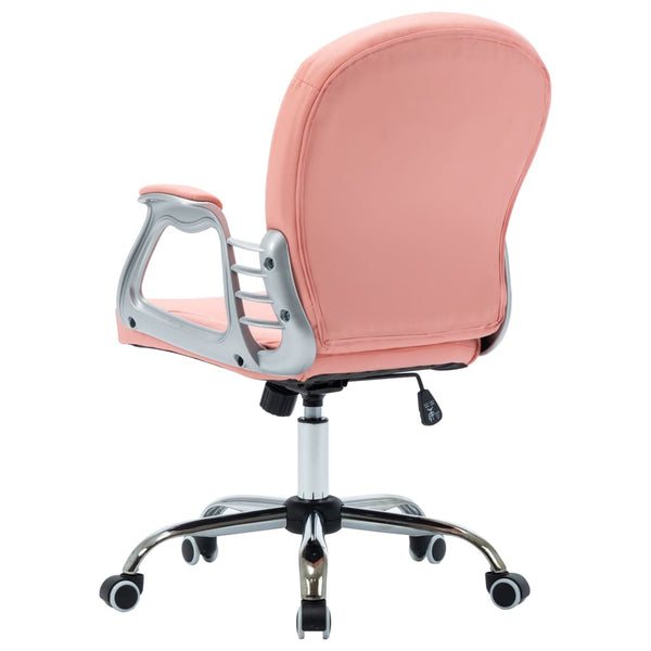 vidaXL Office Swivel Chair Pink Faux Leather