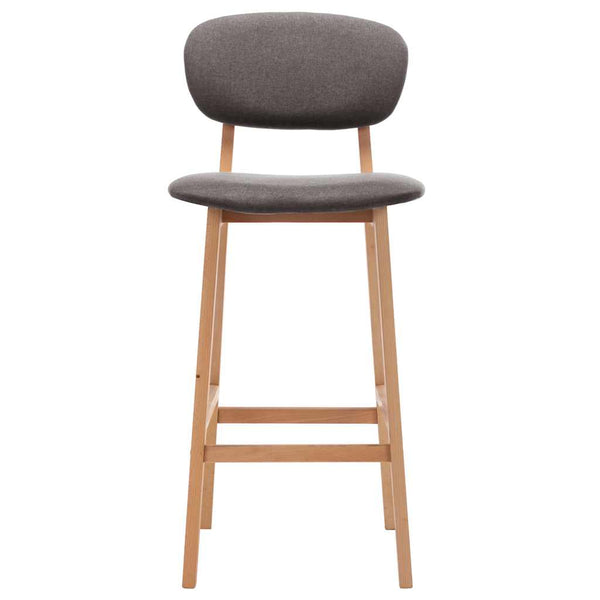 vidaXL Bar Stools 2 pcs Light Gray Fabric