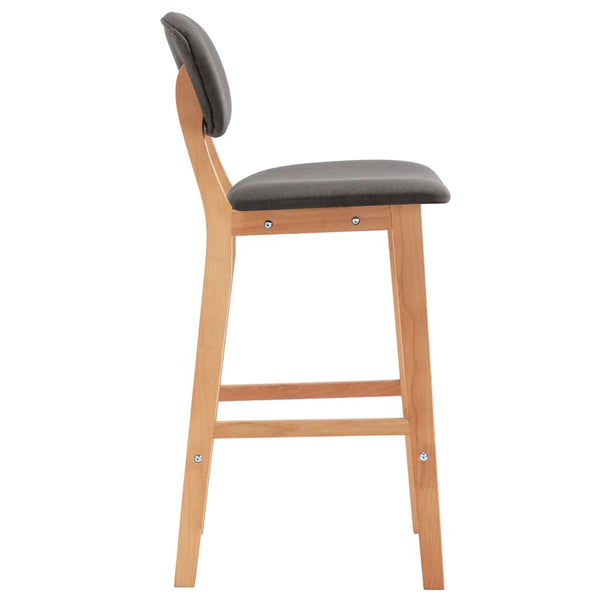 vidaXL Bar Stools 2 pcs Light Gray Fabric