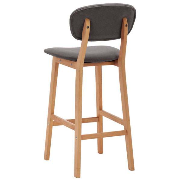 vidaXL Bar Stools 2 pcs Light Gray Fabric