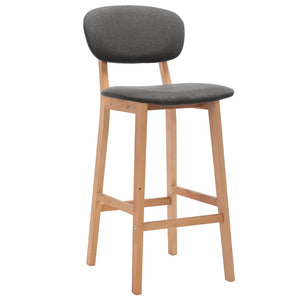 vidaXL Bar Stools 2 pcs. Dark Grey Fabric