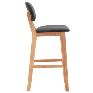 vidaXL Bar Stools 2 pcs. Dark Grey Fabric