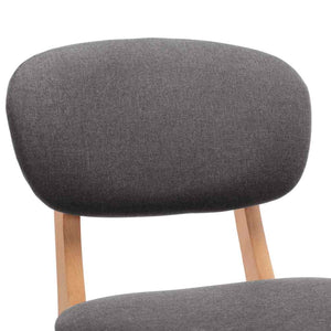 vidaXL Bar Stools 2 pcs. Dark Grey Fabric
