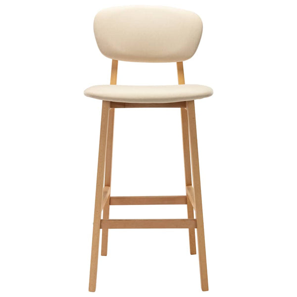 vidaXL Bar Stools 2 pcs Cream Fabric