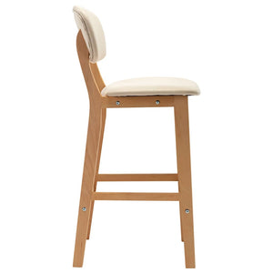 vidaXL Bar Stools 2 pcs Cream Fabric