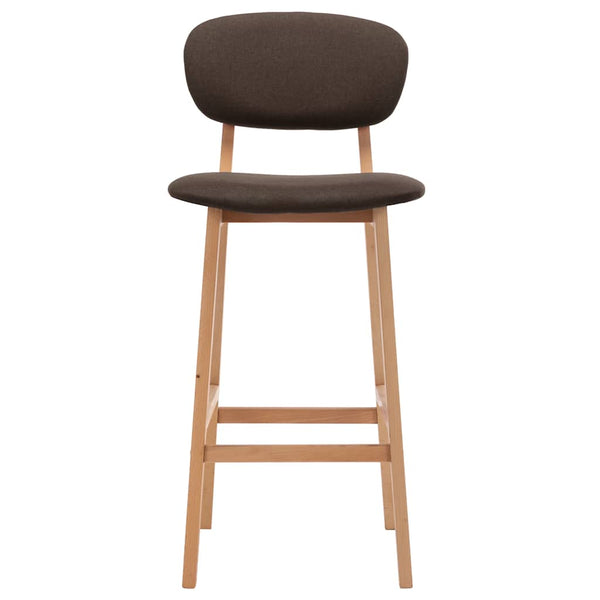 vidaXL Bar Stools 2 pcs Brown Fabric