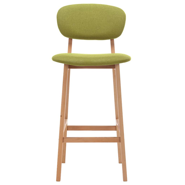 vidaXL Bar Stools 2 pcs Green Fabric