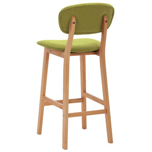 vidaXL Bar Stools 2 pcs Green Fabric