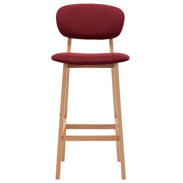 vidaXL Bar Stools 2 pcs. Wine Red Fabric
