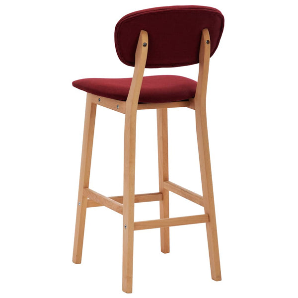 vidaXL Bar Stools 2 pcs. Wine Red Fabric