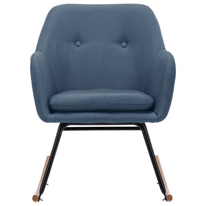 vidaXL Rocking Chair Blue Fabric