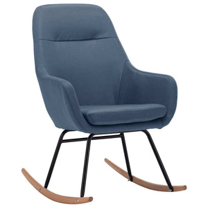 vidaXL Rocking Chair Blue Fabric