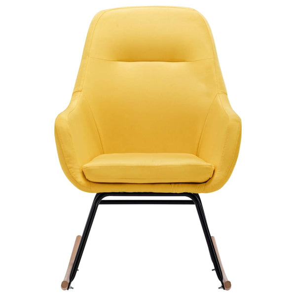 vidaXL Rocking Chair Mustard Yellow Fabric