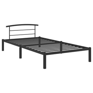vidaXL Bed Frame Black Metal 90x200 cm