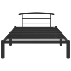 vidaXL Bed Frame Black Metal 90x200 cm