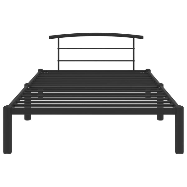 vidaXL Bed Frame Black Metal 90x200 cm