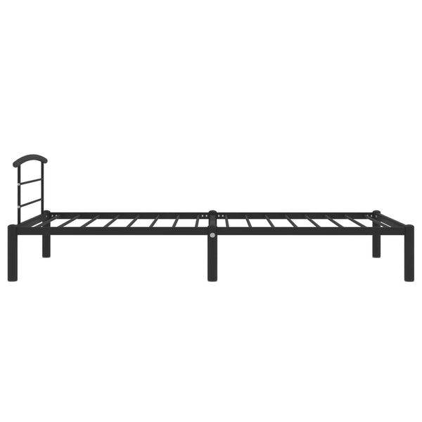 vidaXL Bed Frame Black Metal 90x200 cm