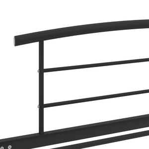 vidaXL Bed Frame Black Metal 90x200 cm