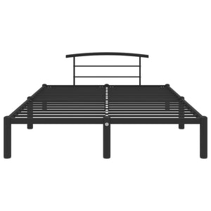 vidaXL Bed Frame Black Metal 140x200 cm