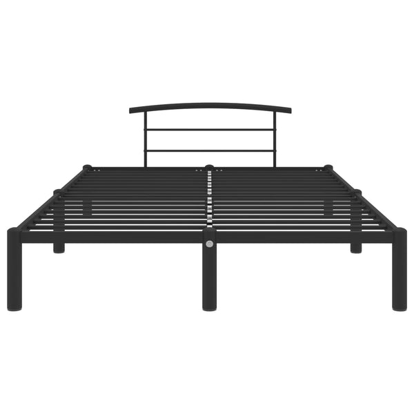 vidaXL Bed Frame Black Metal 140x200 cm