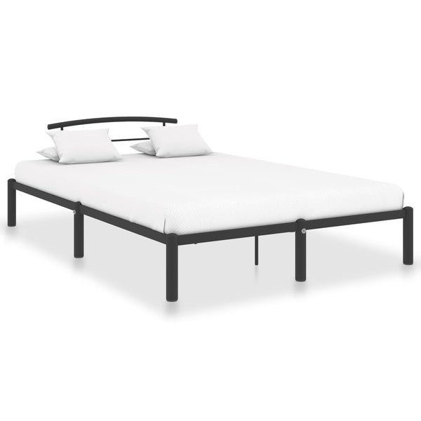 vidaXL Bed Frame Black Metal 160x200 cm